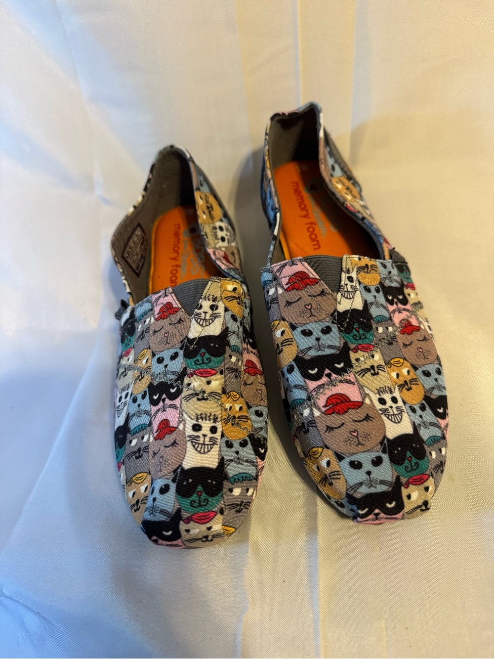 BOBSCat Pattern Slip-On Canvas Shoes